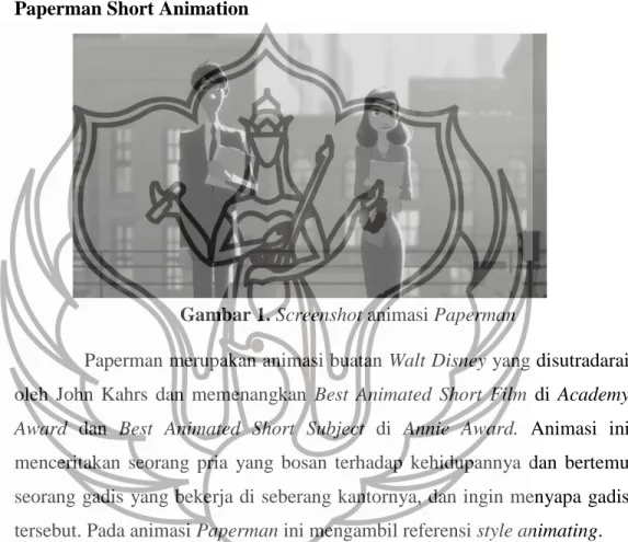 Gambar 1. Screenshot animasi Paperman 