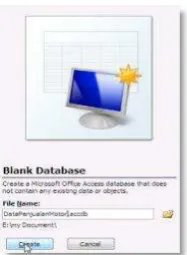 Gambar 2.12 Tampilan dialog Blank Database 