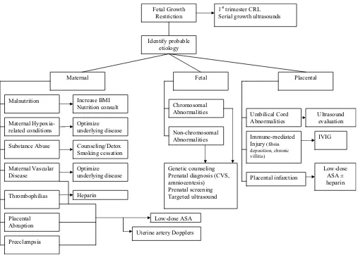 Figure 1 Management of subsequent pregnancy based on presumed etiology of FGR.