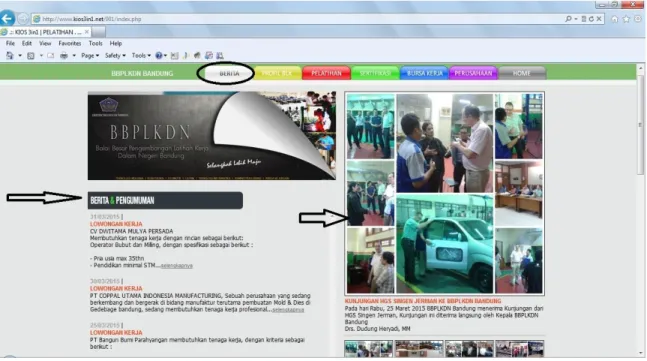 Gambar 4.6.2 :  Halaman Menu Profil BLK 