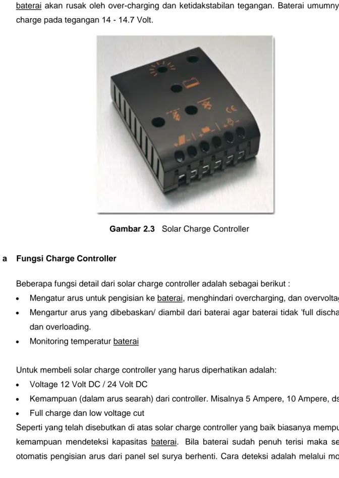 Gambar 2.3   Solar Charge Controller 