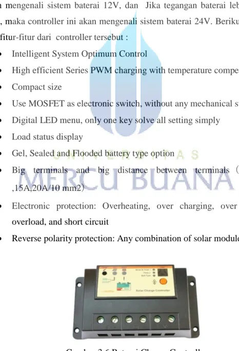 Gambar 3.6 Baterai Charge Controller 