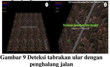 Gambar 9 Deteksi tabrakan ular dengan 