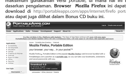 Gambar 2.18 Download Portable Browser Mozilla Firefox  2.  Download dan instal aplikasi SpeedBit Video Accelerator
