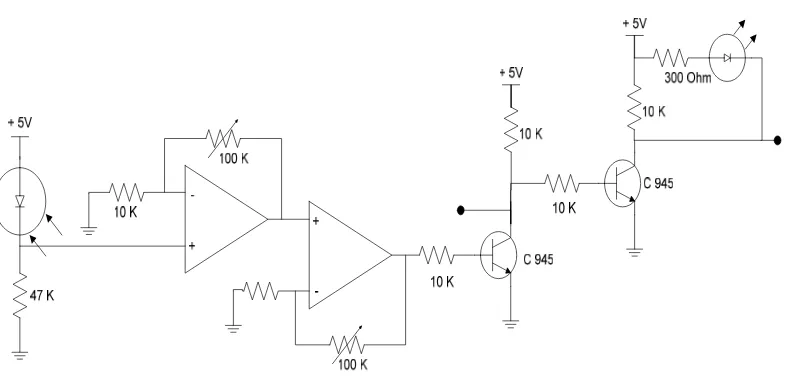 Gambar 3.1.2 (b)  Rangkaian Sensor Inframerah 