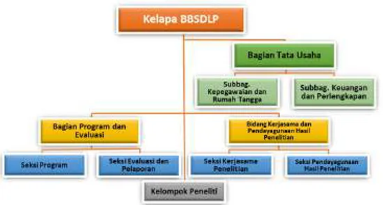 Gambar 1. Struktur organisisi BBSDLP 
