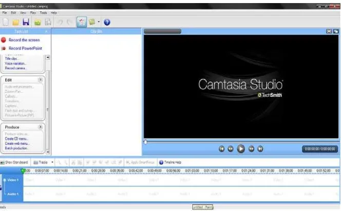 Gambar 2.3 Tampilan Clip Bin pada Camtasia Studio 6.0 