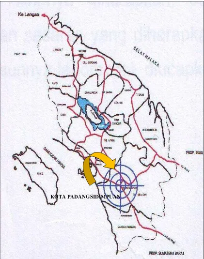 Gambar 4.1 Peta Sumatera Utara Sumber: Kabupaten Tapanuli Selatan Dalam Angka Tahun 2010