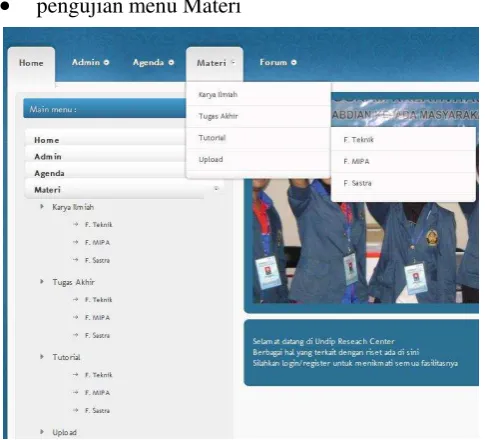 Gambar 11 tampilan menu Materi 