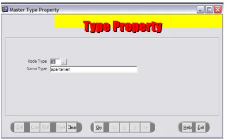 Gambar L.8 Master Type Property  2.  Sales Administration modul (SL)  