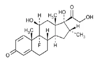 Gambar 2.2 Rumus Struktur Deksametason (USP 30  NF 25, 2007)  