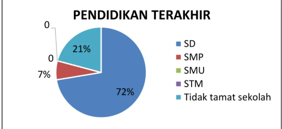 Gambar 5. Diagram pendidikan terakhir tukang dan laden wilayah DKI Jakarta 
