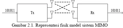 Gambar 2.1. Representasi fisik model sistem MIMO 