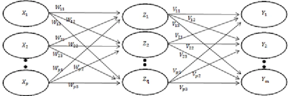 Gambar 2.2 merupakan contoh  arsitektur jaringan dengan banyak lapisan (Multi- (Multi-layer Net)