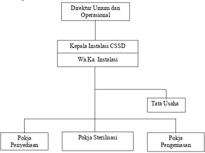 Gambar 2. Struktur Organisasi Instalasi Central Sterile Supply Department(CSSD) RSUP H