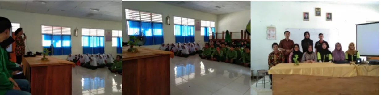 Gambar 1. Kegiatan penyuluhan PHBS di SDN 5 Teluk Pandan Kabupaten Pesawaran         Provinsi Lampung 