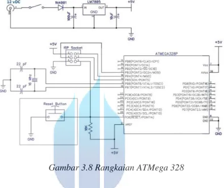Gambar 3.8 Rangkaian ATMega 328 