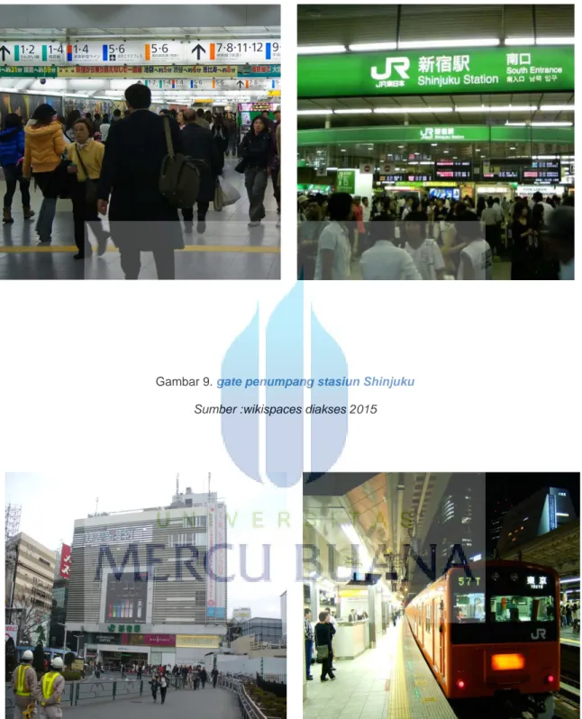 Gambar 9.  gate penumpang stasiun Shinjuku
