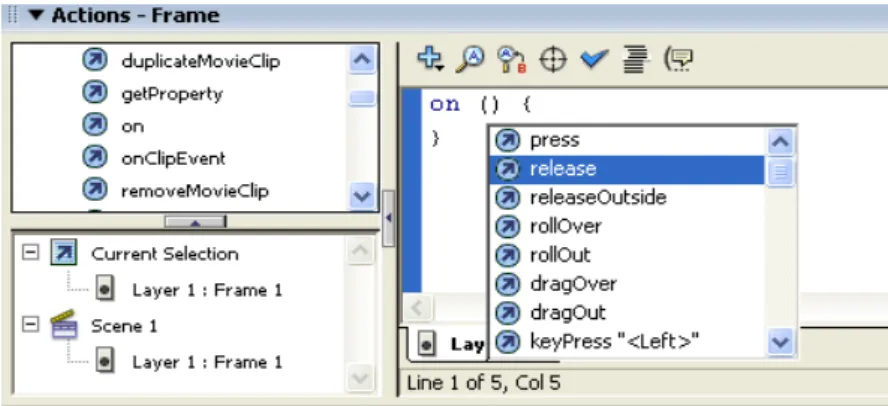 Gambar 2.11 Actionscript 