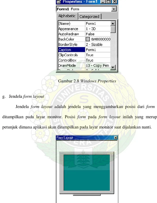 Gambar 2.8 Windows Properties 