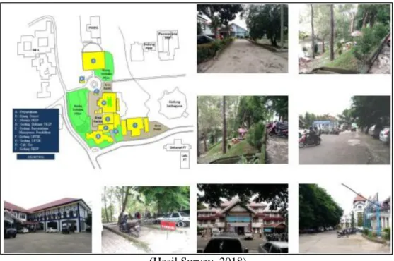 Gambar 2.  Kondisi eksisting klaster FKIP   (Hasil Survey, 2018) 