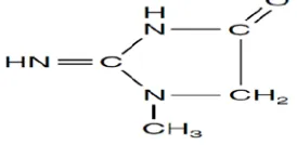 Gambar 2.1 Struktur Kimia Kreatinin (Murray, et al., 2003).