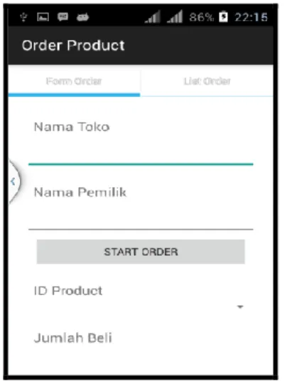 Gambar 18. Tampilan Activity Order  Product 