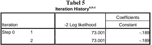 Tabel 5 Iteration History
