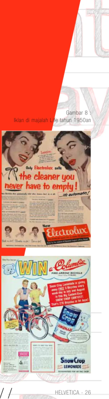 Gambar 8 :  Iklan di majalah Life tahun 1950an