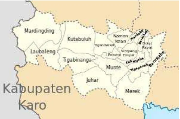 Gambar 4.1 Peta Kabupaten Karo 