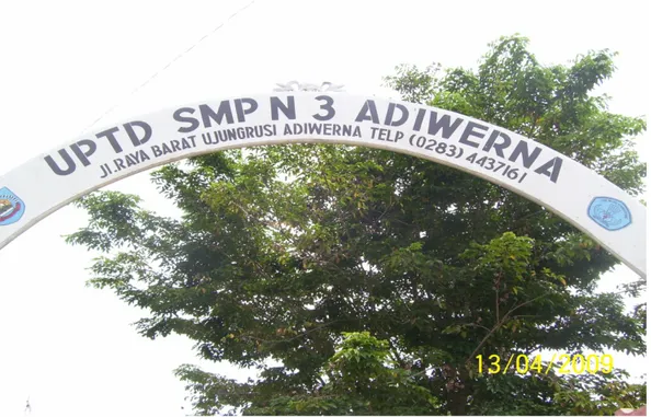 Gambar : SMP Negeri 3 Adiwerna Kabupaten Tegal. 