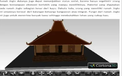 Gambar 20 Halaman Rumah adat 3D provinsi Jawa Tengah  