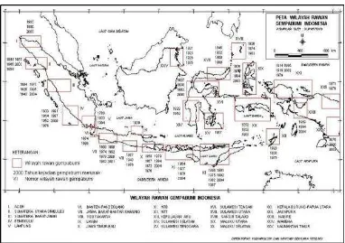 Gambar 4. Peta Wilayah Rawan Gempa Indonesia 