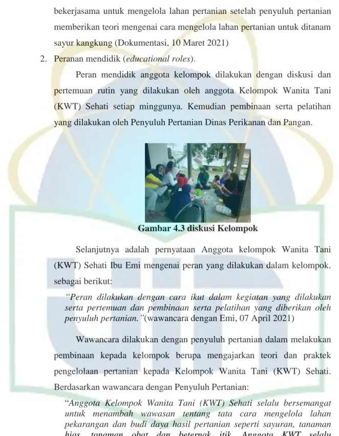 Gambar 4.3 diskusi Kelompok 