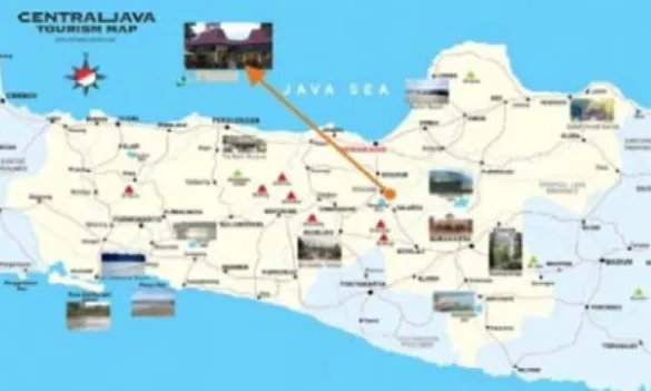Gambar 4.3 Lokasi Kampoeng Kopi Banaran pada Tourism Map Jawa Tengah  Sumber : kampoengkopibanaran.co.id 