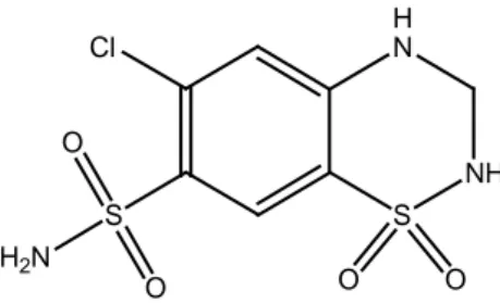 Gambar 2. Struktur Kimia Hidroklorotiazid (Moffat dkk., 2011) 