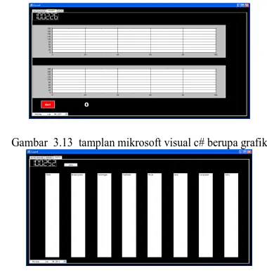 Gambar  3.13  tamplan mikrosoft visual c# berupa grafik 