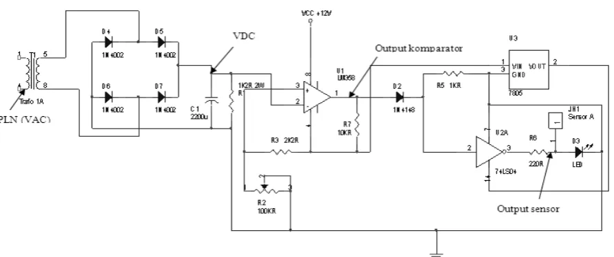 Gambar 12. Rangkaian Sensor Tegangan 