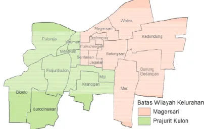 Gambar 1 Peta Administrasrasi Kota Mojokerto 