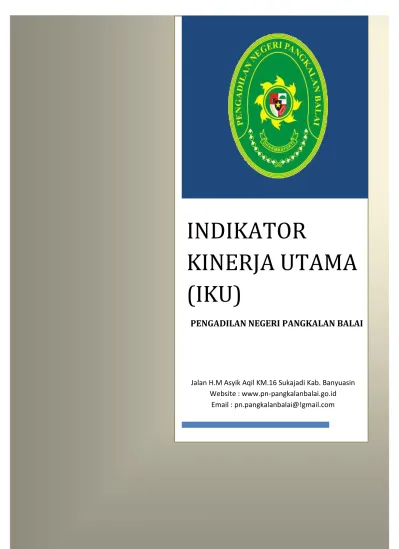 INDIKATOR KINERJA UTAMA (IKU)