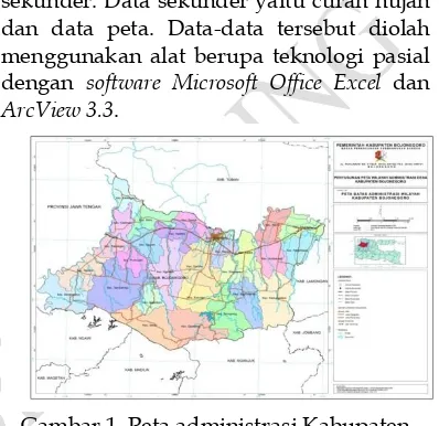Gambar 1. Peta administrasi Kabupaten 