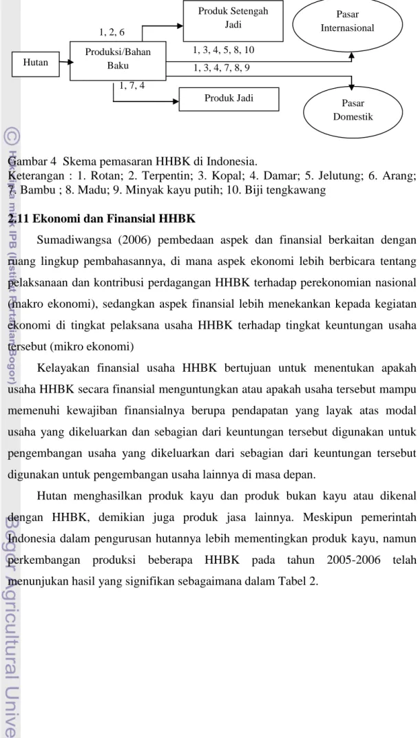 Gambar 4  Skema pemasaran HHBK di Indonesia. 
