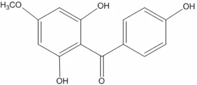 Table 3. Antioxidant activities of ethyl acetate extract, 2,6,4’-trihydroxy-4-methoxybenzophenone and quercetinusing the free radical-scavenging assay (DPPH)