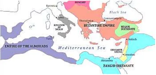 Gambar 3.1: Peta daerah Byzantine Sumber:  
