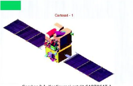 Gambar 2-1: Konfigurasi satelit CARTOSAT-1  2.1.2  Spesifikasi  orbit  satelit 