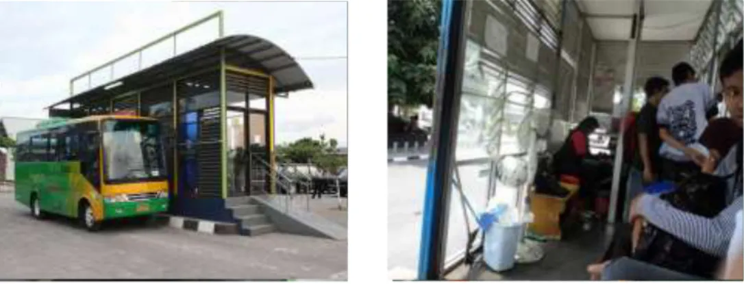 Gambar 2. Shelter Bus Trans Jogja  c.  Kendaraan 