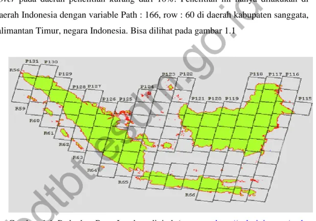 Gambar  1.1  Path  dan  Row  Landsat  digital  (source  :  http://galerigis.com/path- http://galerigis.com/path-row-landsat-digital.html) 