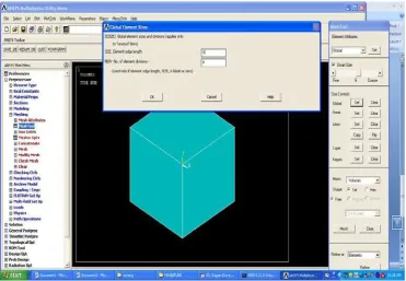 Gambar 3.29 Gambar spesimen hasil meshing 