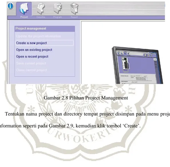 Gambar 2.8 Pilihan Project Management 