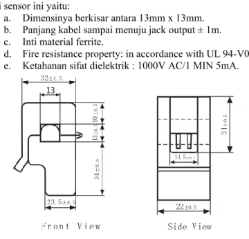 Gambar 2.16 Dimensi Sensor SCT 013-000 